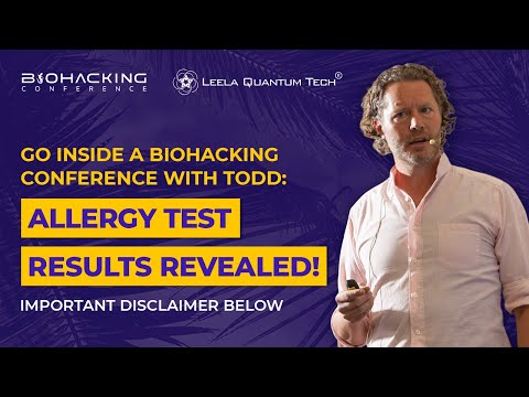 Allergy Test Biohacker Todd at Biohacking Conference (Important disclaimer below.)
